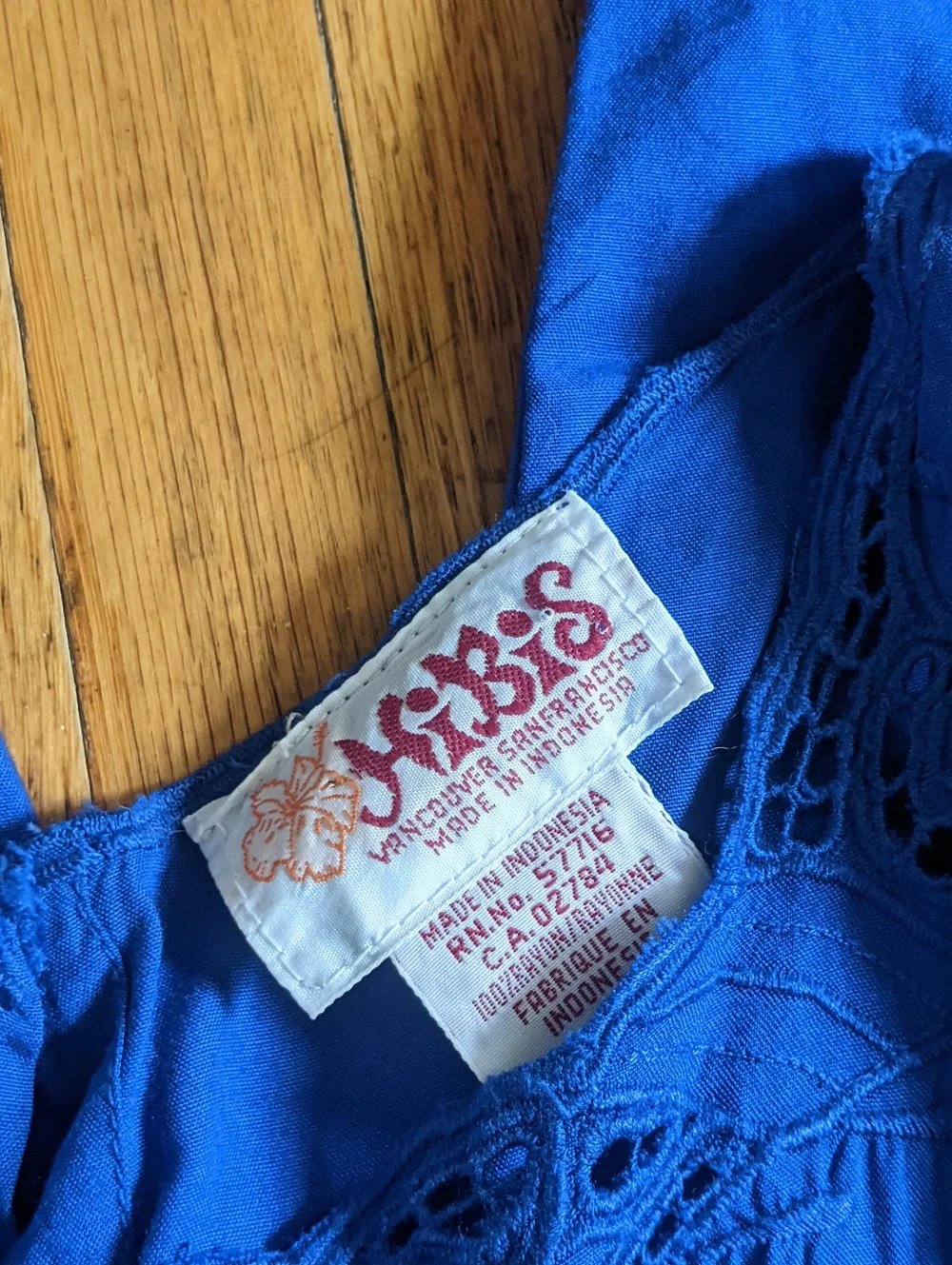 Vintage Royal Blue Lace-Trim Jumpsuit - Picture 5 of 10